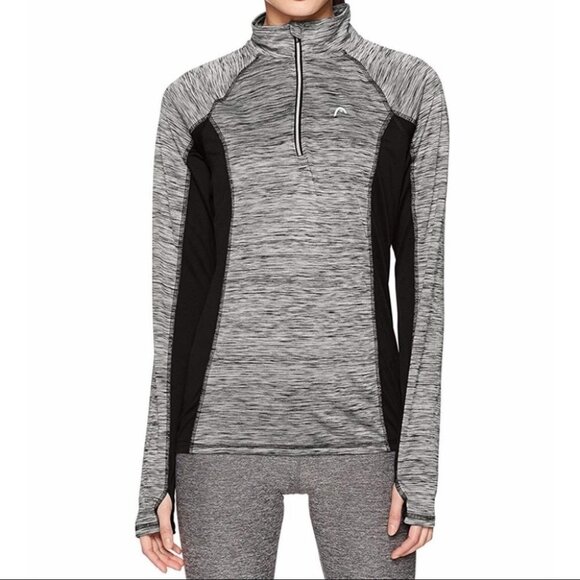 HEAD Half Zip Gray & Black Athletic Pullover - Picture 1 of 10